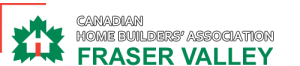 Canadian Home Builders' Association Fraser Valley logo, representing DMC Contracting's commitment to quality construction services in residential and commercial projects.